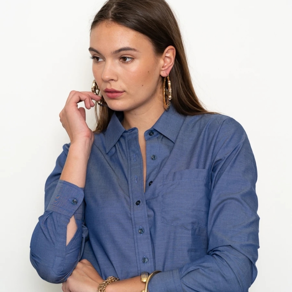 The Shirt Rochelle Behrens Large Chambray Shirt